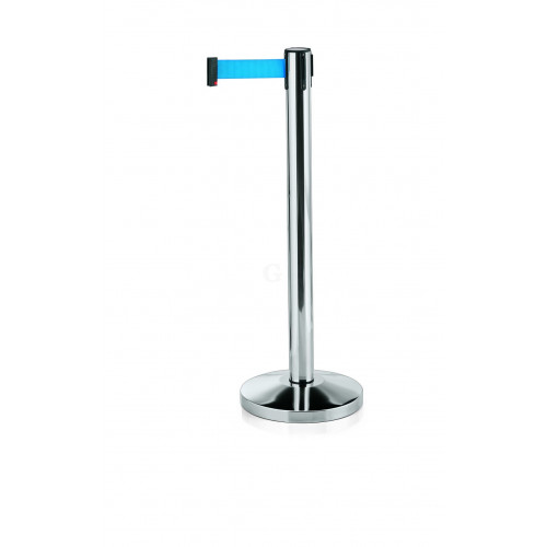 WAS Abgrenzungspfosten Lightflex hochglanzpoliert 2 m blau Edelstahl