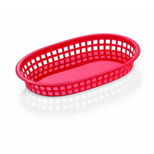 WAS 12 x Tischkorb 27 x 17,5 x 3,5 cm rot Polyethylen