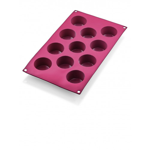 WAS Muffin Cake Pan 31 red 6 Formen Ø 6,5 cm Silikon