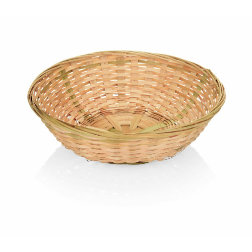 WAS 12 x Tischkorb Ø 22 cm Bambus