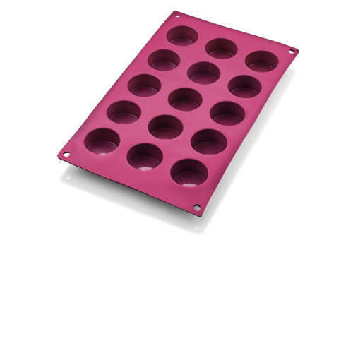 WAS Petit Four Cake Pan 31 red 15 Formen Ø 4 cm Silikon