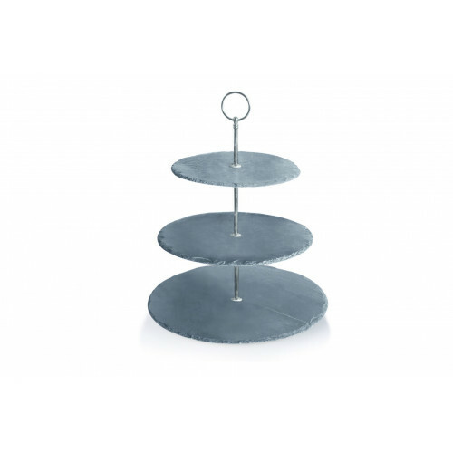 WAS Etagère 3-stufig 34 cm Naturschiefer