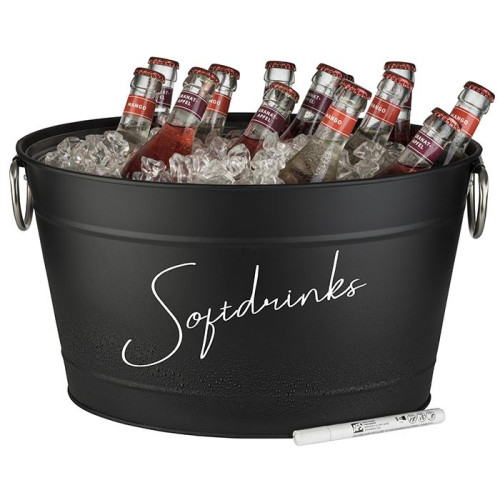 APS Getränkewanne TIN, Schwarz 11 Liter