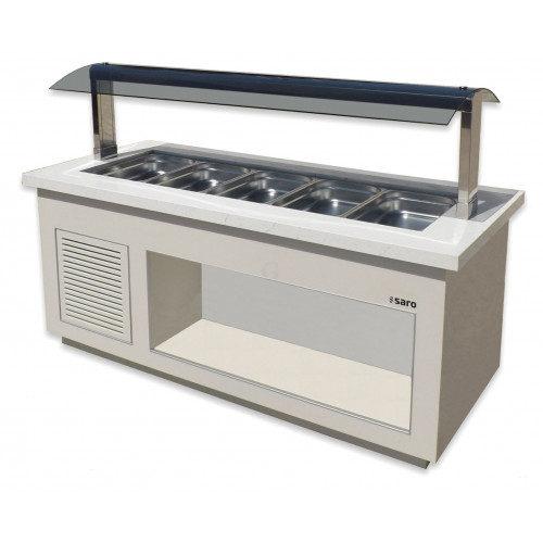 SARO Salatbar Premium Line SB-K130 weiß, für 3x 1/3 GN