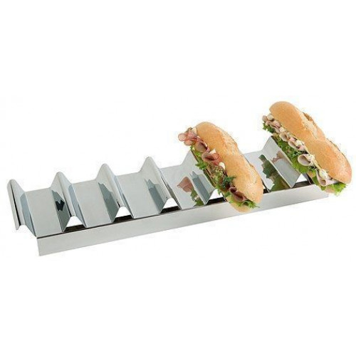 APS Snackpresenter Edelstahl 7 Brötchen