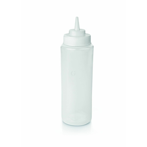 WAS 6 x Quetschflasche Ø 8 cm 0,95 Liter transparent Polyethylen