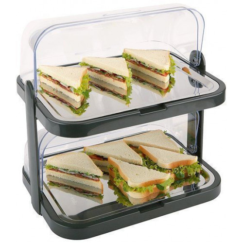 APS Buffet-Vitrine DOPPELDECKER schwarz
