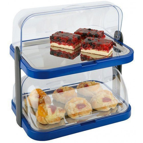 APS Buffet-Vitrine DOPPELDECKER blau