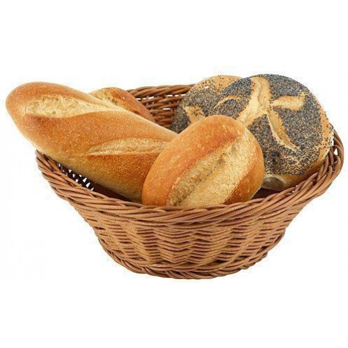 APS Brot- und Obstkorb rund 25,5x9 cm braun