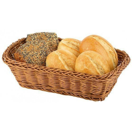 APS Brot- und Obstkorb rechteckig 31x21x8 cm braun