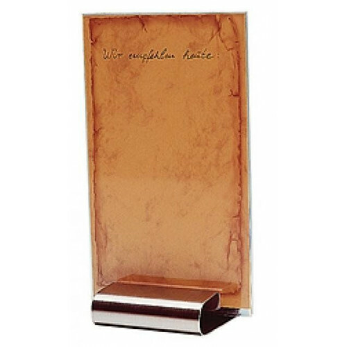 APS Tischkartenhalter Edelstahl mattiert 8x7x2 cm