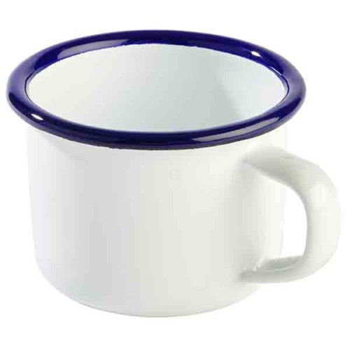 APS ENAMELWARE 0,1 Liter Henkelbecher, außen weiß