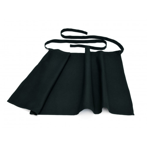 WAS Schürze 95 x 100 cm schwarz Baumwolle