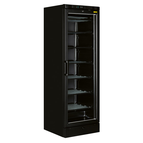 NordCap Glastürtiefkühlschrank Serie TK 385 G Black