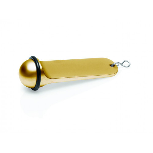 WAS Schlüsselanhänger 11 cm goldfarben,Zinkguss