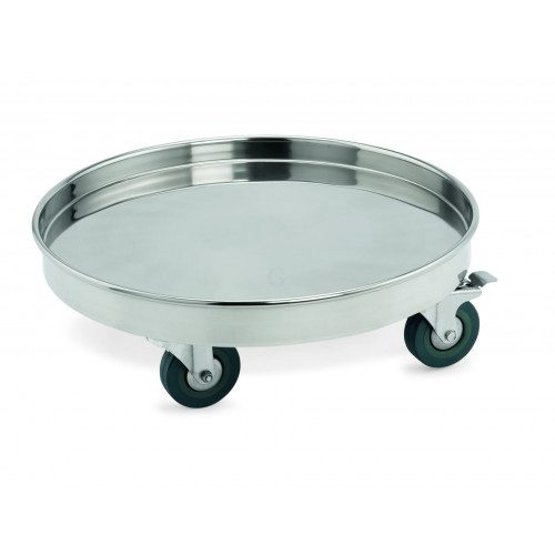 WAS Transporttrolley 4452 400 Ø 42 cm Chromnickelstahl