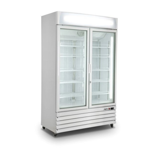 SARO Kühlschrank, 2 Glastüren - weiß, Modell G 885