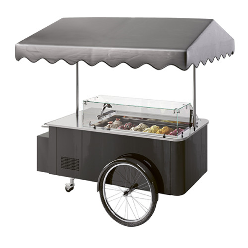 NordCap Speiseeiswagen CARRETTINO CARAPINE SCHWARZ