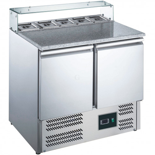 SARO Pizzatisch mit Glasaufsatz Modell EPS 900G