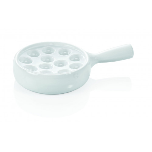 WAS Schneckenpfanne für 12 Schnecken Ø 20 cm Porzellan