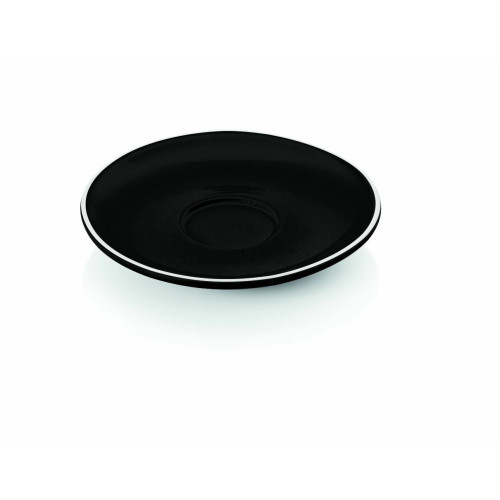 WAS 6 Stk. Espresso Untertasse Italia Black für 4998 009,Porzellan