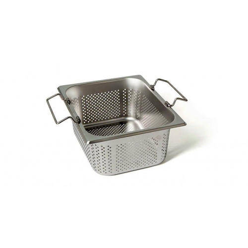 Rieber GastroNorm-Behälter GN 1/2 - 140 mm gelocht mit Stapelklappgriff