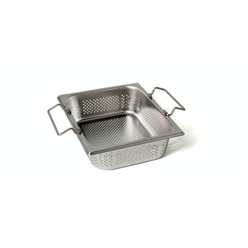 Rieber GastroNorm-Behälter GN 1/2 - 90 mm gelocht mit Stapelklappgriff