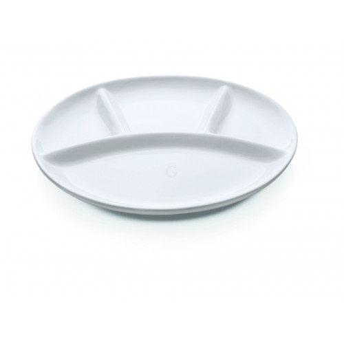 WAS Fondueteller 4-fach Unterteilung Ø 25 cm Porzellan