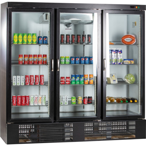 KBS Glastürkühlschrank KU 1850 G mit drei Türen