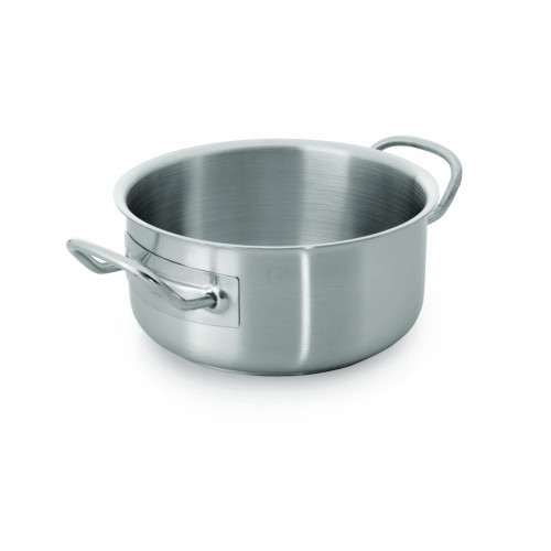 WAS Bratentopf Cookware 50 Ø 24 cm 5 Liter Chromnickelstahl