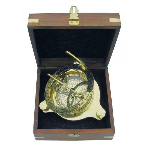 SeaClub Sonnenuhr-Kompass in Holzbox