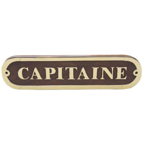 Sea Club Türschild Capitaine Holz