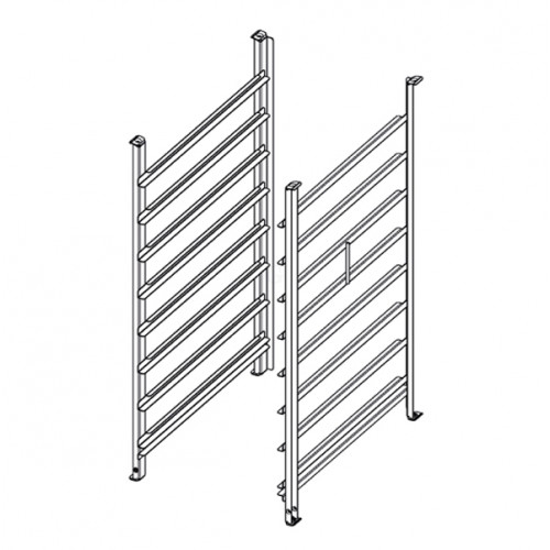 RATIONAL Einhängegestell Typ 10-2/1, 8x2/1GN, 85 mm Schienenabstand