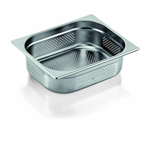 WAS 6 Stk. GN 72 Eco Behälter 1/2-100 mm Bodenlochung Chromnickelstahl