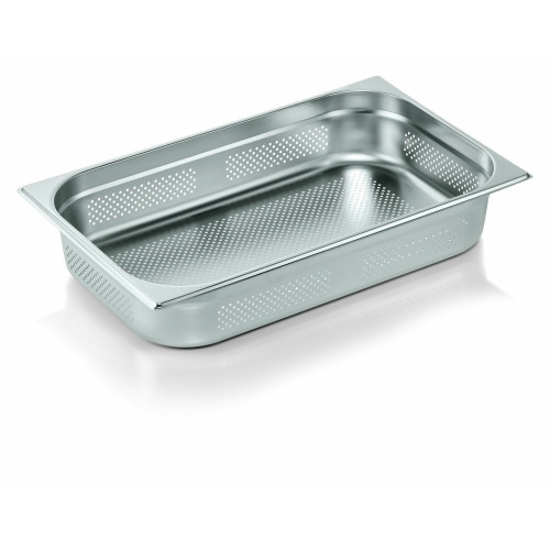 WAS 6 Stk. GN 72 Eco Behälter 1/1-065 mm Bodenlochung Chromnickelstahl