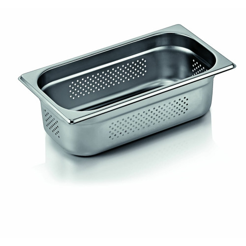 WAS 6 Stk. GN 72 Eco Behälter 1/3-065 mm Bodenlochung Chromnickelstahl