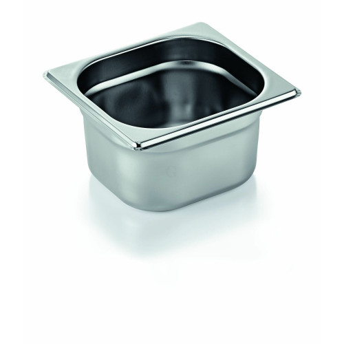 WAS 6 Stk. GN 75 Eco Behälter 1/6-150 mm Chromnickelstahl