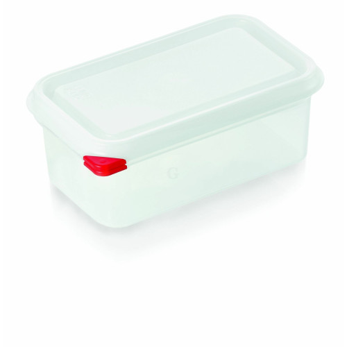 WAS 6 Stk. GN 86 Behälter 1/4-065 mm mit Deckel und Skalierung Polypropylen