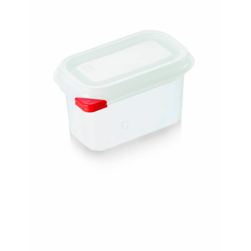 WAS 6 Stk. GN 86 Behälter 1/9-100 mm mit Deckel und Skalierung Polypropylen