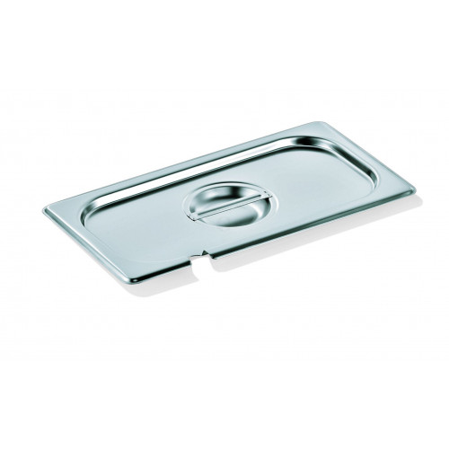 WAS GN 90 Deckel 1/3 mit Löffelaussparung Chromnickelstahl 