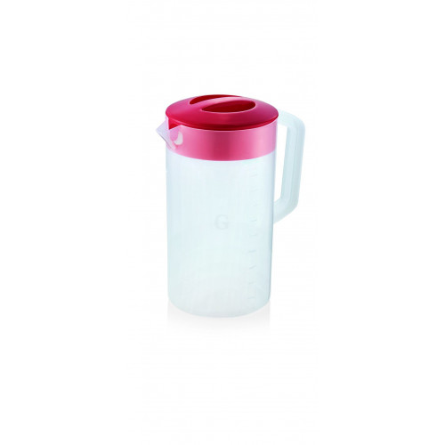 WAS Messbecher roter Deckel 2,5 Liter Polypropylen