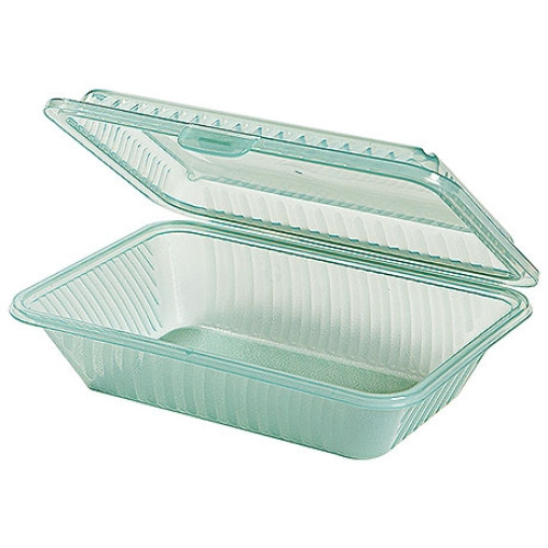 Contacto Eco-Takeouts Behälter, flacher Deckel, grün