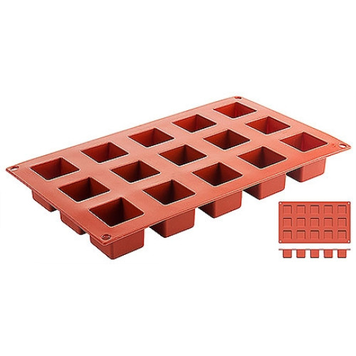 Contacto Silikon-Backmatte, Würfel, 15 Formen