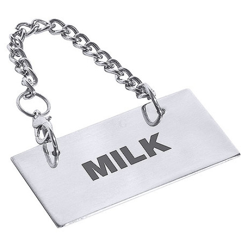 Contacto Schild für Kannen, Milk