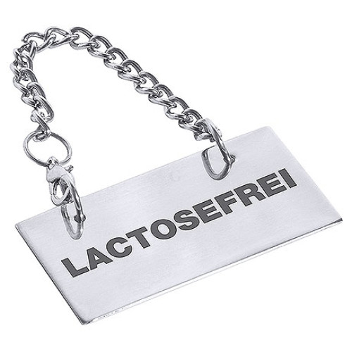 Contacto Schild für Kannen, Lactosefrei
