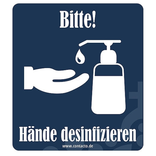 Contacto Aufkleber "Hände desinfizieren", 132 mm