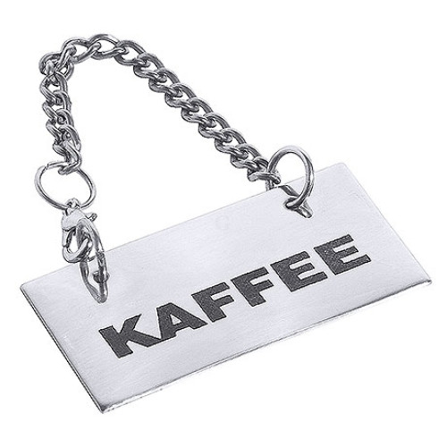 Contacto Schild für Kannen, Kaffee