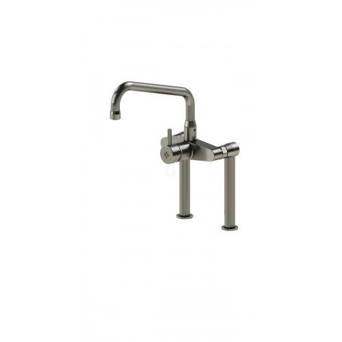 Echtermann Zweiloch-Einhebel-Mischbatterie 1/2 Zoll mit HU-Auslauf, A= 410 mm, H=360 mm
