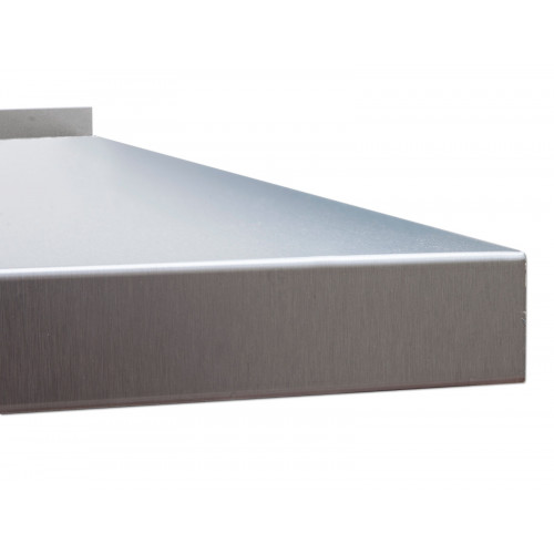 Edelstahl Arbeitsplatte mit Aufkantung, Bautiefe 800 mm, AISI 304, 1500 x 800 x 40