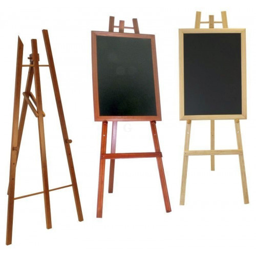 Contacto Staffelei, teak, mit Gelenk